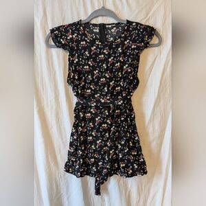 Floral Black Blouse - Nursing & Pumping Friendly